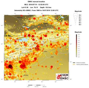 regional magnitude historical seismicity