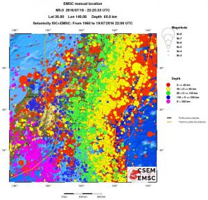 regional historical seismicity
