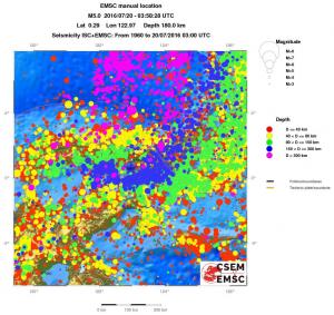 regional historical seismicity