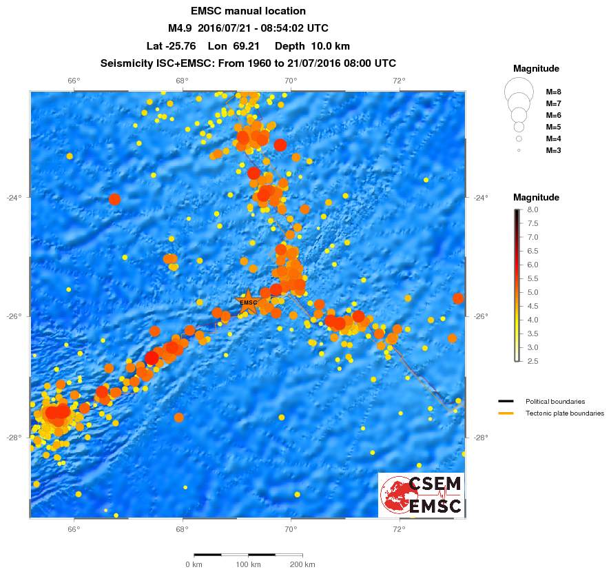 regional magnitude historical seismicity