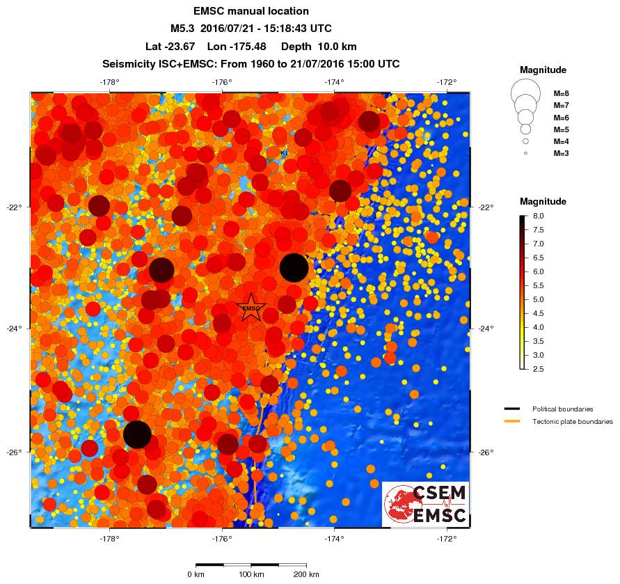 regional magnitude historical seismicity