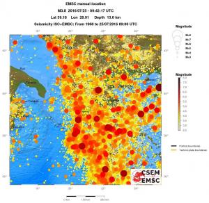 regional magnitude historical seismicity