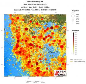 regional magnitude historical seismicity