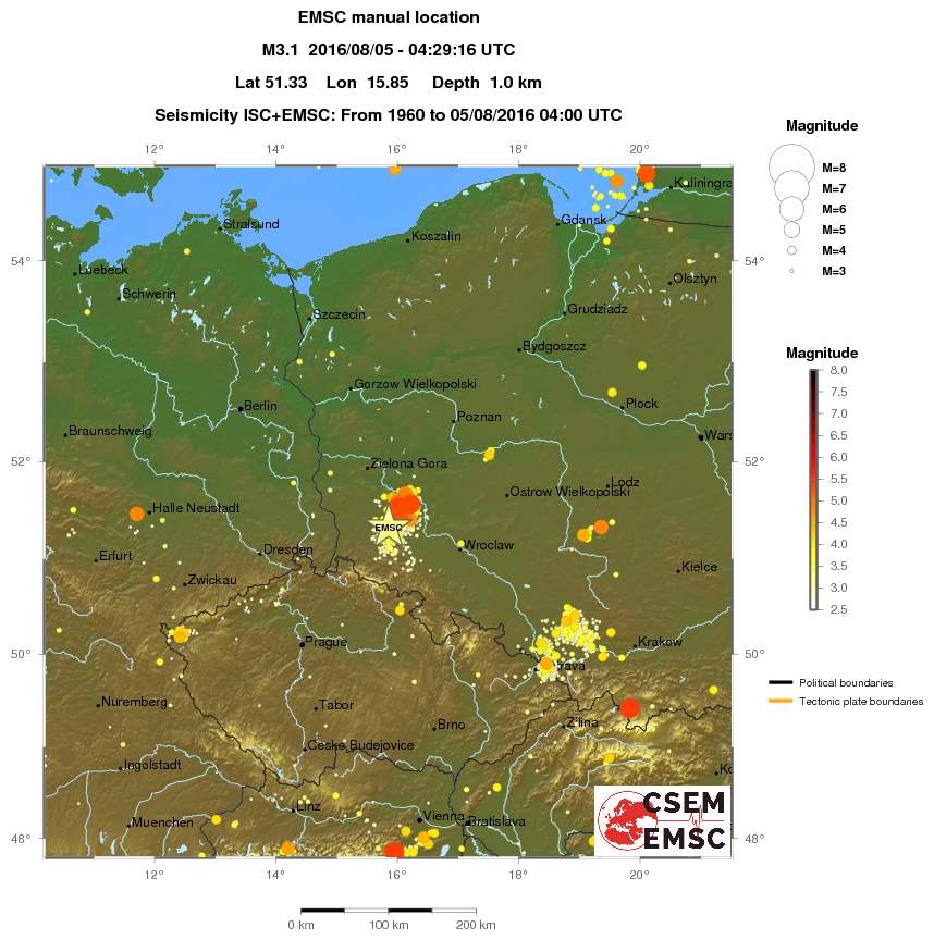 regional magnitude historical seismicity