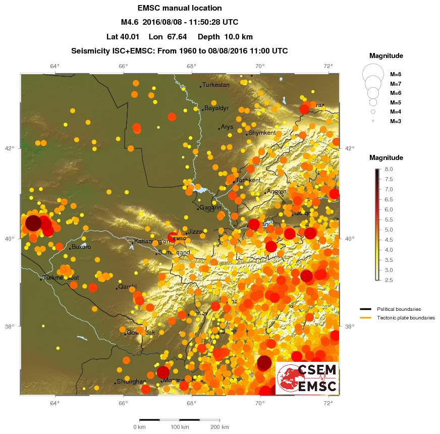 regional magnitude historical seismicity
