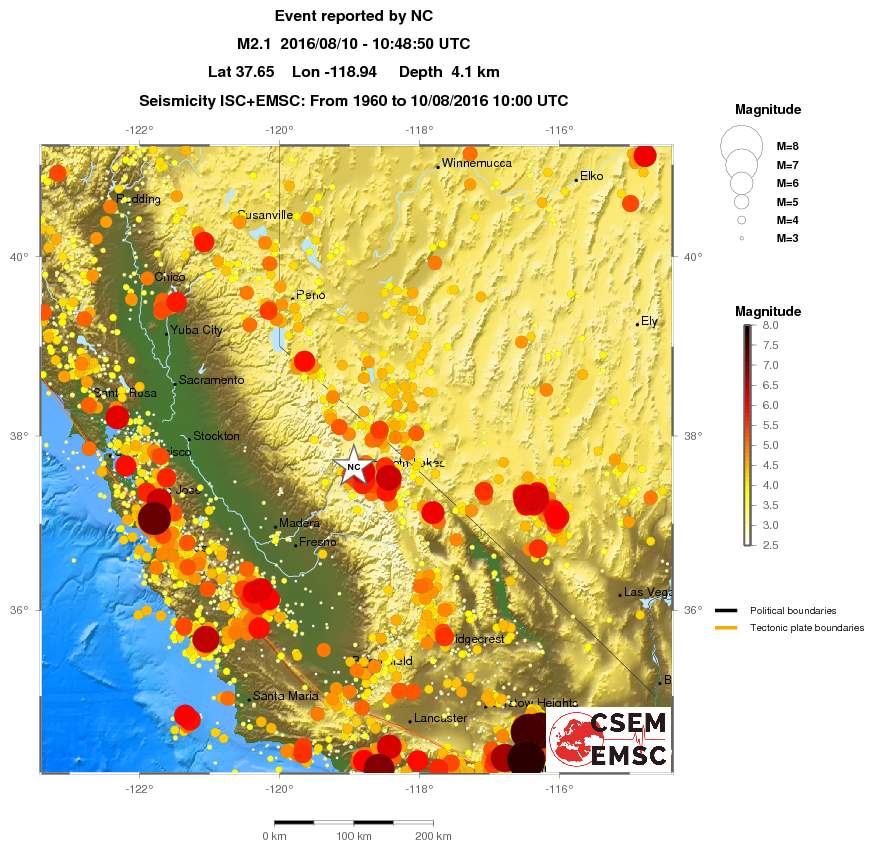 regional magnitude historical seismicity