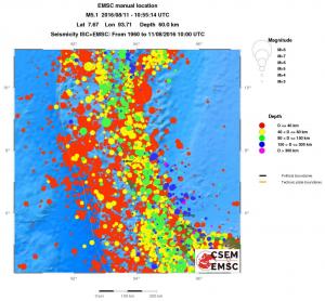 regional historical seismicity