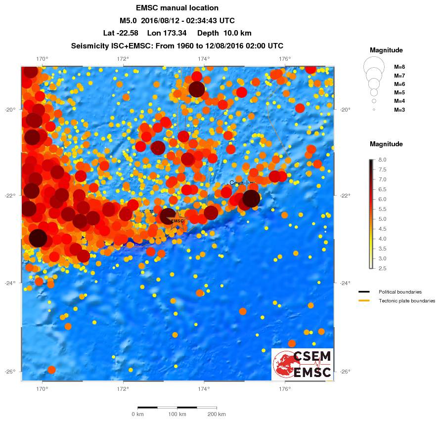 regional magnitude historical seismicity