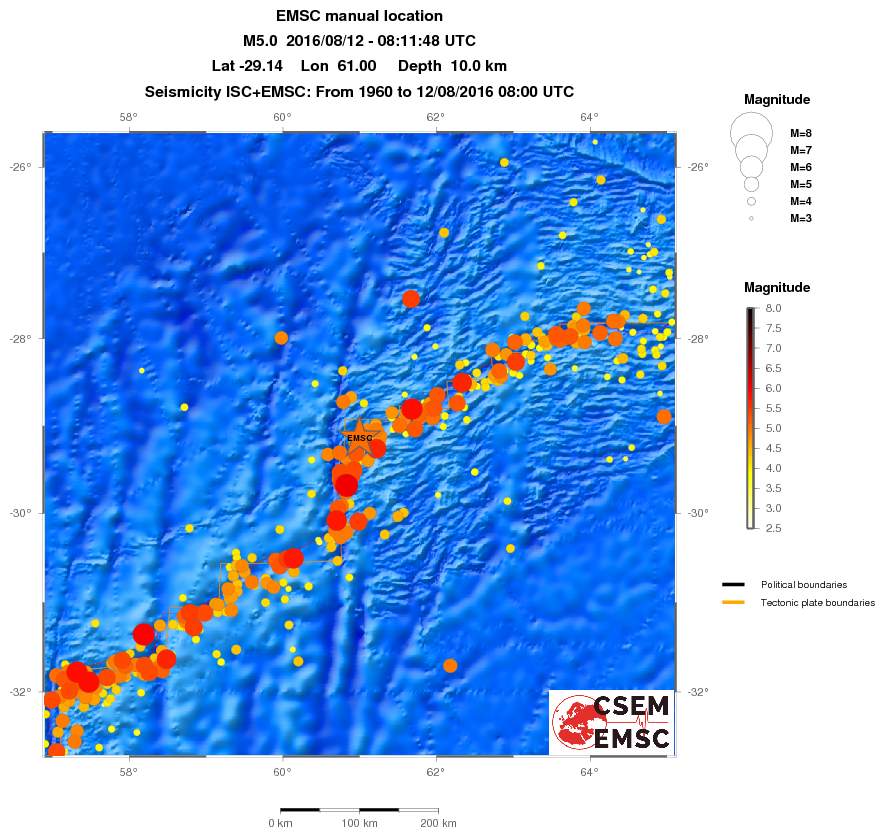 regional magnitude historical seismicity