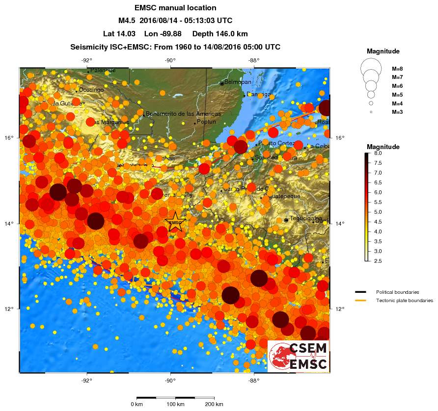 regional magnitude historical seismicity