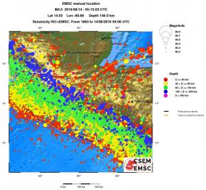 regional historical seismicity