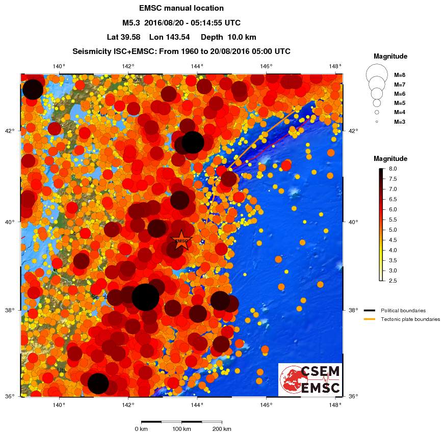 regional magnitude historical seismicity