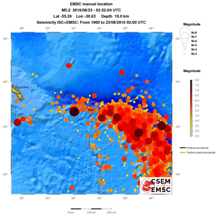regional magnitude historical seismicity