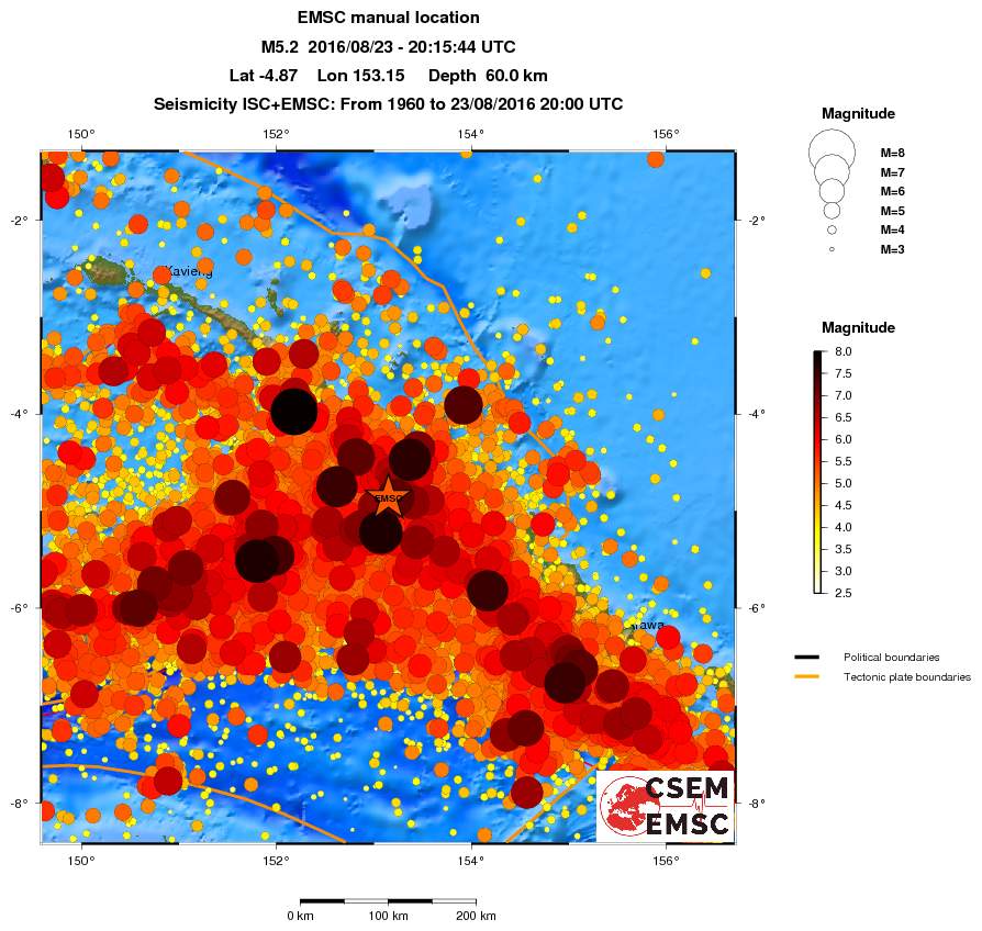 regional magnitude historical seismicity