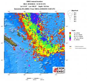 regional historical seismicity
