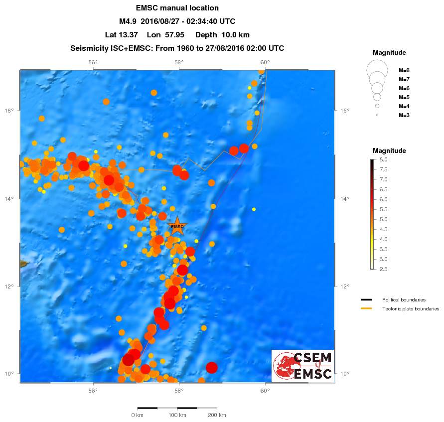 regional magnitude historical seismicity