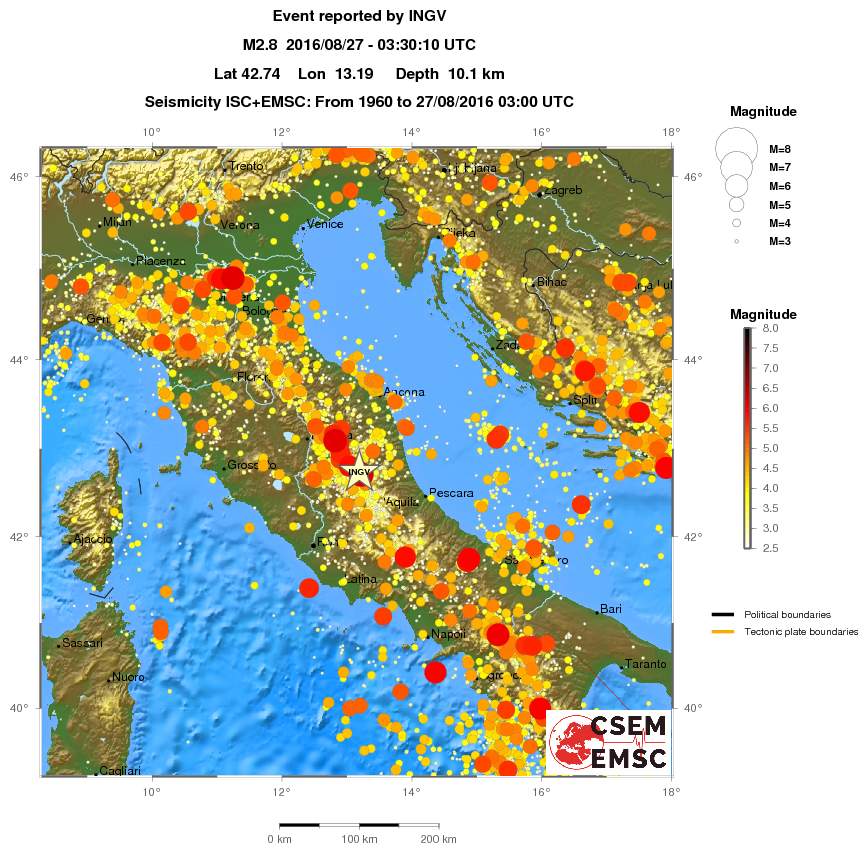 regional magnitude historical seismicity