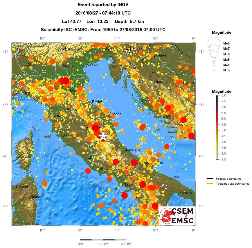 regional magnitude historical seismicity