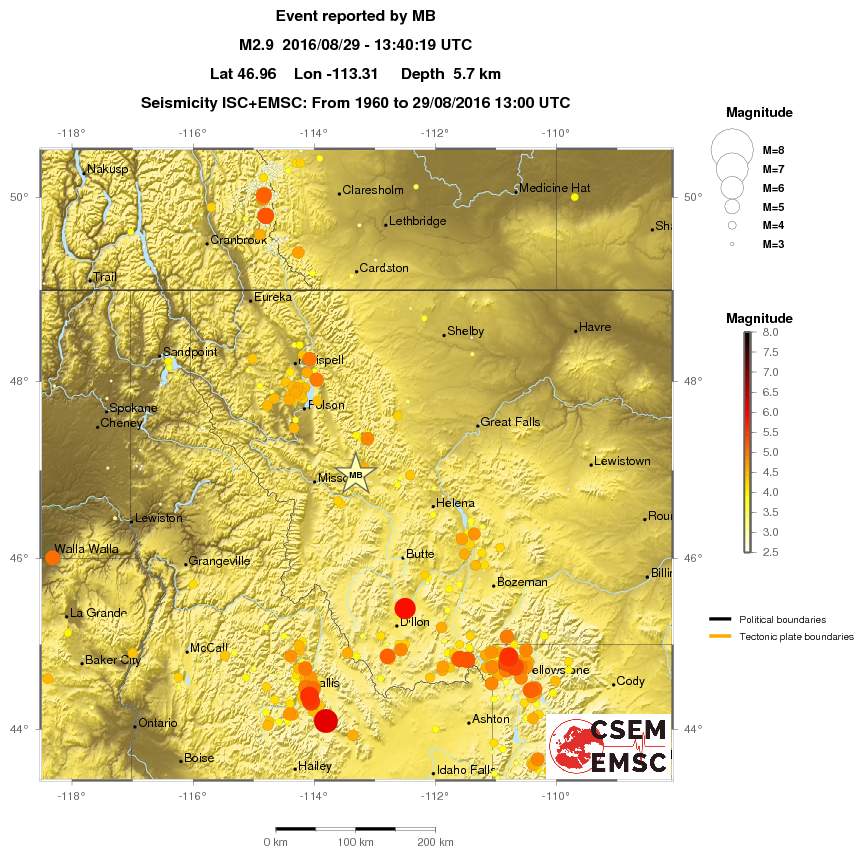 regional magnitude historical seismicity