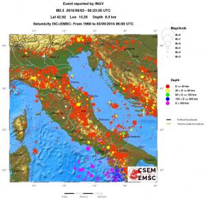 regional historical seismicity