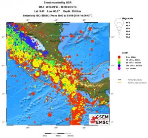 regional historical seismicity