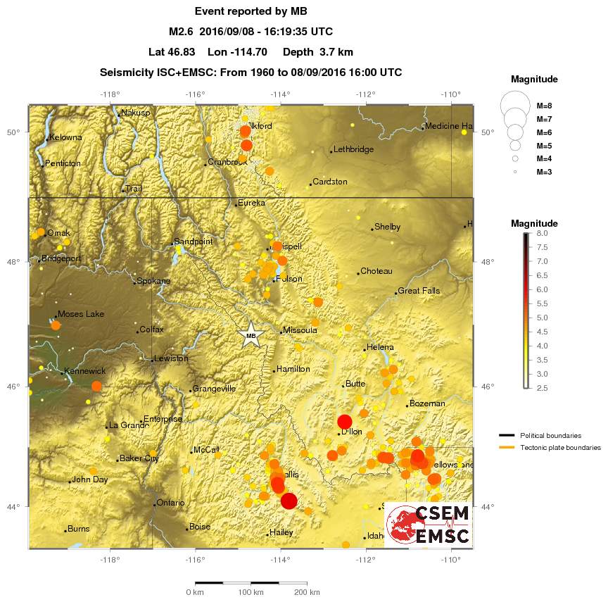 regional magnitude historical seismicity
