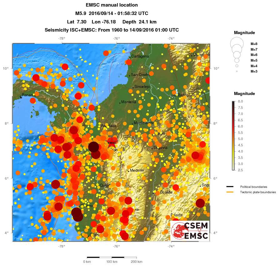 regional magnitude historical seismicity