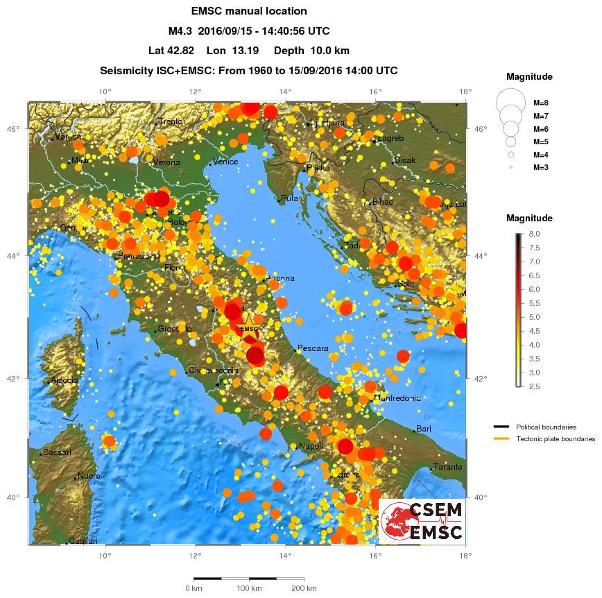 regional magnitude historical seismicity