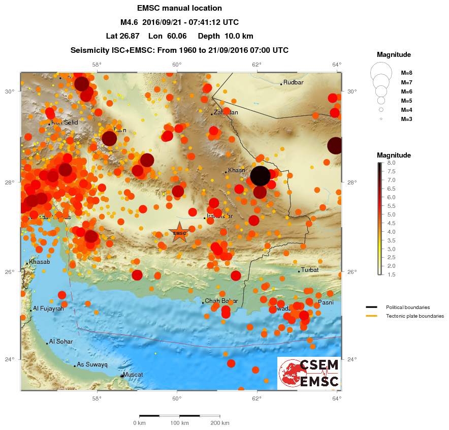 regional magnitude historical seismicity