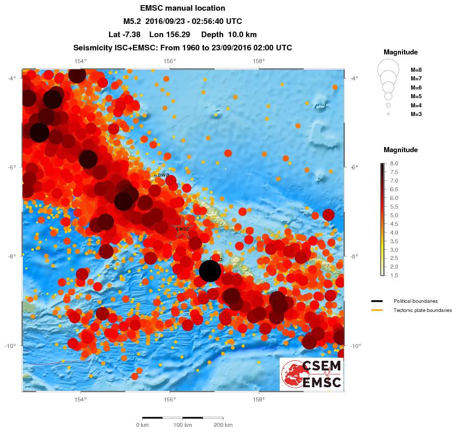 regional magnitude historical seismicity