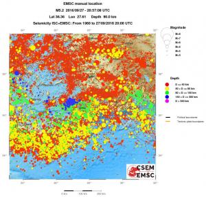 regional historical seismicity