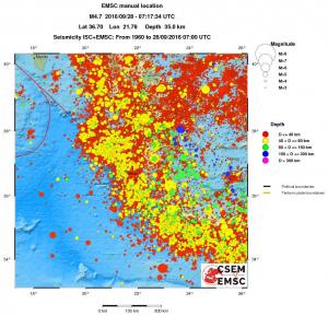 regional historical seismicity