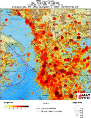 regional magnitude historical seismicity
