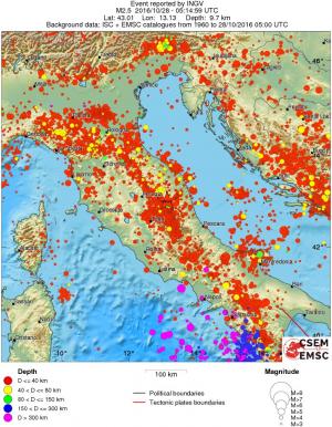 regional historical seismicity