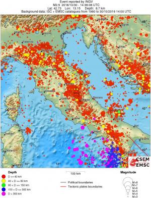 regional historical seismicity