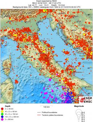 regional historical seismicity