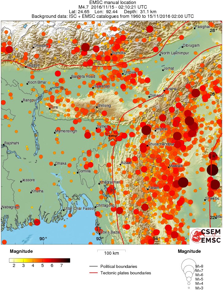 regional magnitude historical seismicity