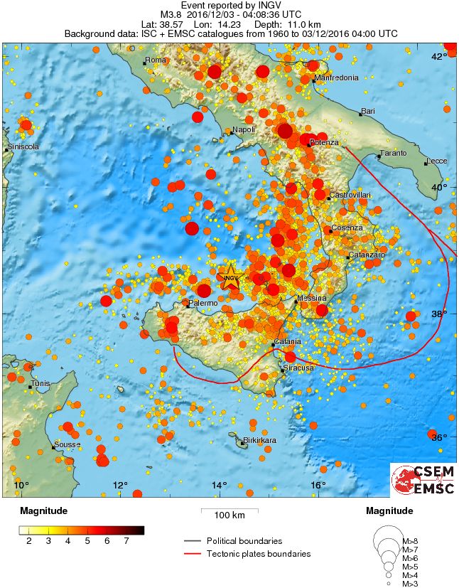 regional magnitude historical seismicity