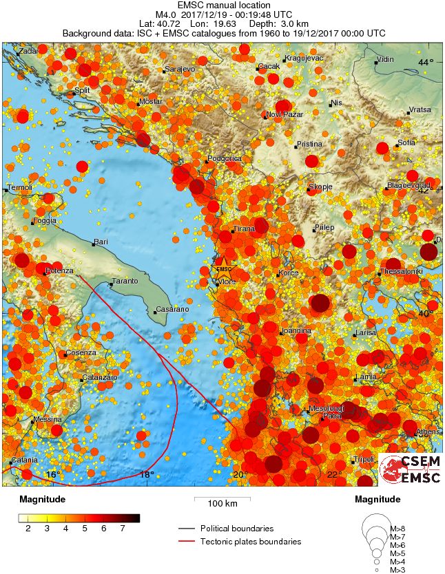 regional magnitude historical seismicity