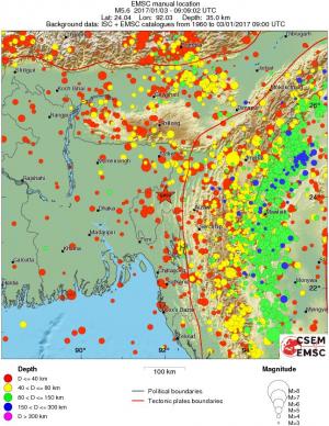 regional historical seismicity