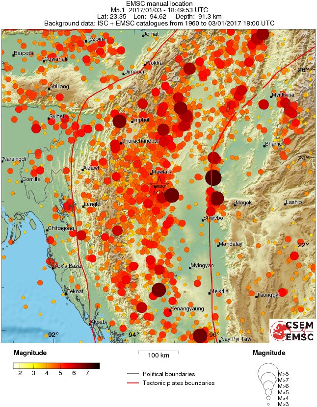 regional magnitude historical seismicity
