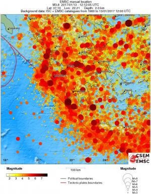 regional magnitude historical seismicity