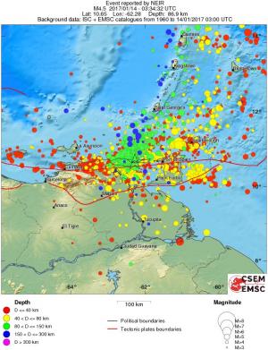regional historical seismicity