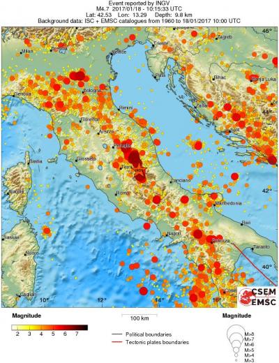 regional magnitude historical seismicity
