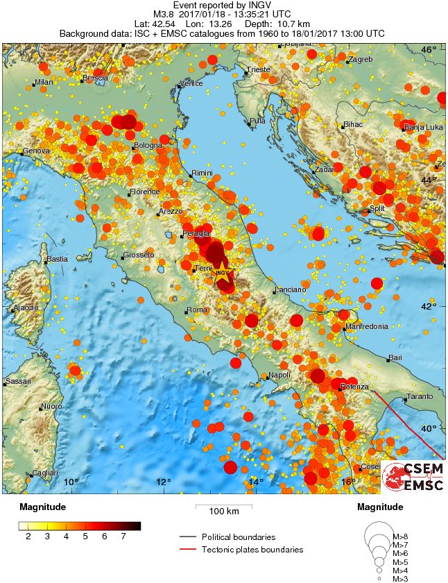 regional magnitude historical seismicity