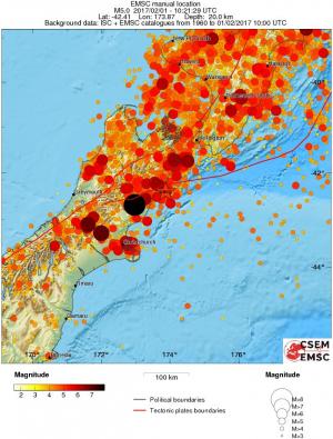 regional magnitude historical seismicity