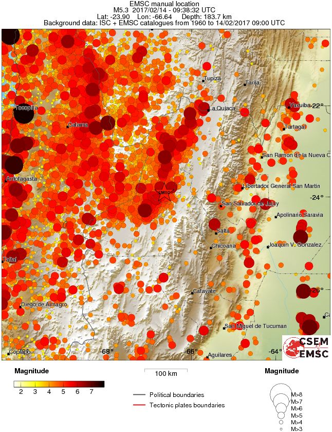 regional magnitude historical seismicity