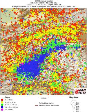 regional historical seismicity