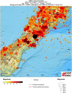 regional magnitude historical seismicity