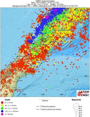 regional historical seismicity